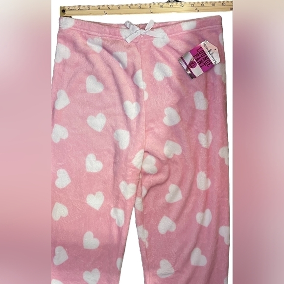 NWT Valentines Pink Plush Lounge Pants Comfy Soft Snuggly Pants Extra Large XL - Picture 13 of 15